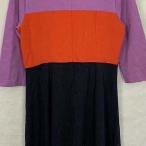 Boden Ivy Ponte Midi Dress Colorblock Long Length